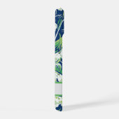 ブルーフローラリリーオブザバレーメイ誕生花 iPhone 15ケース (右側面)