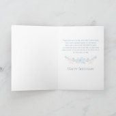 ブルーフローラリースシスター誕生日 カード (内部)