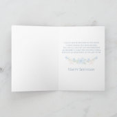 ブルーフローラリースドーター誕生日 カード (内部)