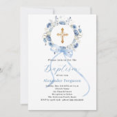 ブルーフローラリースボーイスクロスカプテスマ 招待状 (正面)