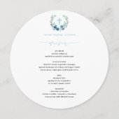 ブルーフローラリース男の赤ちゃんバプティスラウンド メニュー (正面)