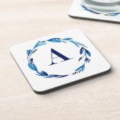 ブルーフローラリース'A' コースター (左側)
