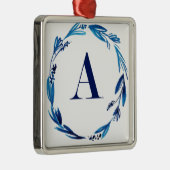 ブルーフローラリース'A' メタルオーナメント (右)