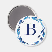 ブルーフローラリース'B' マグネット (正面/裏面)
