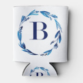 ブルーフローラリース'B' 缶クーラー (正面)