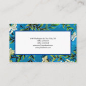ブルーフローラルパタン花園 名刺 (裏面)