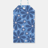 ブルーフローラルパタースタイリッシュン – Acces ギフトタグ (正面)