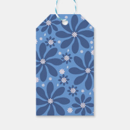 ブルーフローラルパタースタイリッシュン – Acces ギフトタグ
