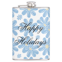 ブルーフローラルパターパーソナライズされたン – Flask