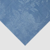 ブルーフローラルパターンに明るい青 薄葉紙 (詳細)