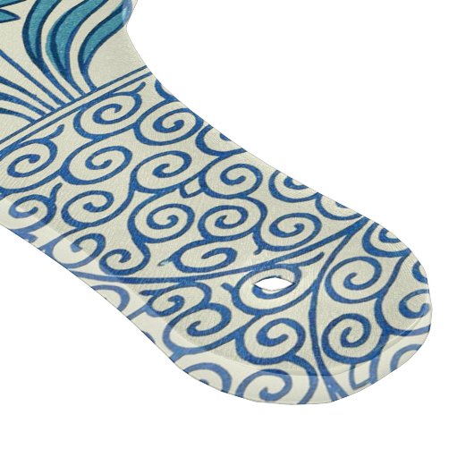 ブルーフローラルパターンアンティークアジアデザイン カッティングボード (角)