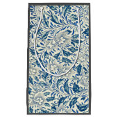 ブルーフローラルパターンアンティークアジアデザイン スモールペーパーバッグ (正面)