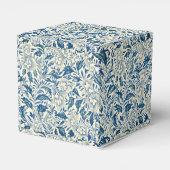 ブルーフローラルパターンアンティークアジアデザイン フェイバーボックス (裏面サイド)