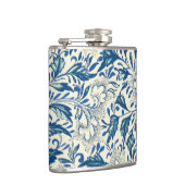 ブルーフローラルパターンアンティークアジアデザイン フラスク (右)