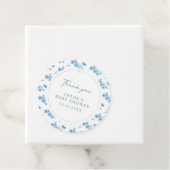 ブルーフローラルパターンベビーシャワー フェイバータグ (インサイチュ)