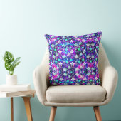 ブルーフローラルパターン – Edelweissフラワージオメトリック クッション (椅子)