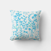 ブルーフローラルパターンST01なしBG クッション (正面)