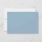 ブルーフローラル ウェディング セーブザデート 招待状 カード (裏面)