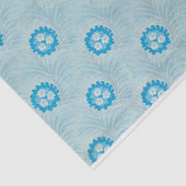 ブルーフローラレトロデザイン 薄葉紙 (詳細)