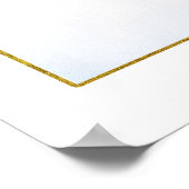 ブルーフローラレモネードブライダルシャワーウェルカムサイン ポスター (角)