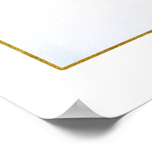 ブルーフローラレモネードブライダルシャワーウェルカムサイン ポスター (角)