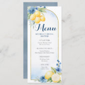 ブルーフローラレモンのメイン絞りベビーシャワーメニュー メニュー (正面/裏面)