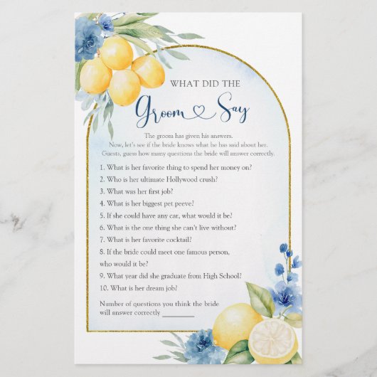 ブルーフローラレモンのメイン絞りWhat Groomが言う (正面)