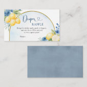 ブルーフローラレモンメインスクイズオムツラッフルカード エンクロージャーカード (正面/裏面)