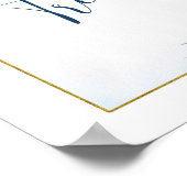 ブルーフローラレモンメインスクイズスイーツアンドトリート ポスター (角)