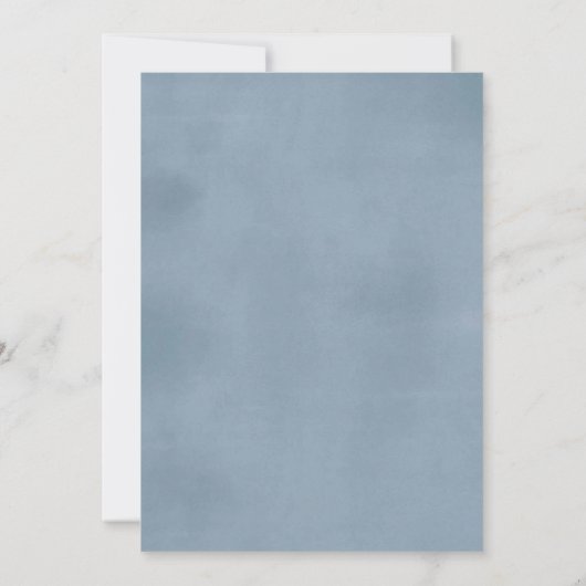 ブルーフローラレモンメインスクイズファースト誕生日 招待状 (裏面)