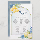 ブルーフローラレモンメインスクイーズあなたの財布の中で (正面/裏面)