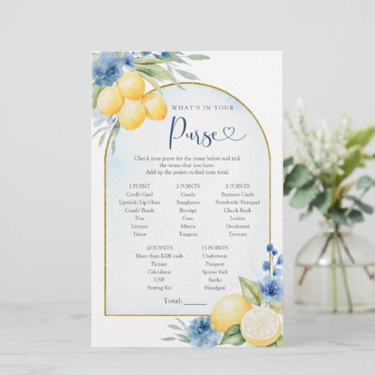 ブルーフローラレモンメインスクイーズあなたの財布の中で (スタンド正面)