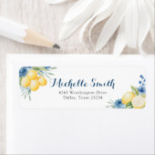 ブルーフローラレモンメインスクイーズブライダルアドレス ラベル (インサイチュ)