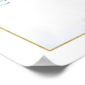 ブルーフローラレモンメインスクイーズレモネード ポスター (角)