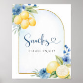 ブルーフローラレモンメインスクイーズ赤ちゃんシャワースナック ポスター (正面)