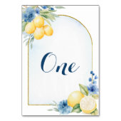 ブルーフローラレモンメインスクイーズ赤ちゃんシャワー テーブルナンバー (裏面)