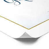 ブルーフローラレモンメイン絞りカードとギフト ポスター (角)