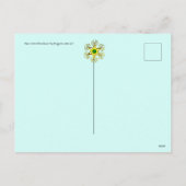 ブルーフローラレース、ピンクのシルククロス、カラフル宝石 シーズンポストカード (裏面)