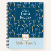 ブルーフローラワイルドフラワーモンゴラムレシピ ノートブック (正面)