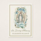 ブルーフローラヴァージンメリーモディラル祈りの言葉カード (正面)