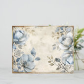 ブルーフローラヴィンテージスクラップブック紙 (スタンド正面)