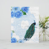 ブルーフローラヴィンテージピーコックスクラップブック紙 (スタンド正面)