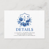 ブルーフローラ中華見透結婚花の詳細QR エンクロージャーカード (正面)