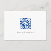 ブルーフローラ中華見透結婚花の詳細QR エンクロージャーカード (裏面)