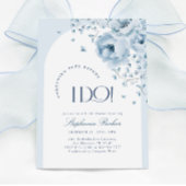 ブルーフローラ何かブルーボウブライダルシャワー 招待状