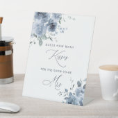 ブルーフローラ何個のキスブライダルシャワーゲーム 台座サイン (インサイチュ)