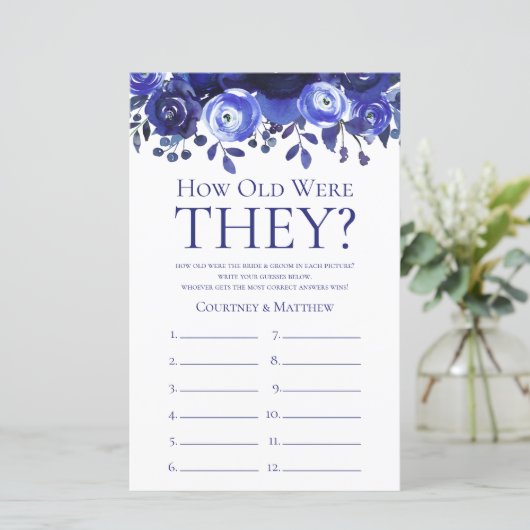 ブルーフローラ何歳のブライダルシャワーゲーム (スタンド正面)