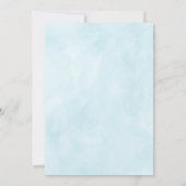 ブルーフローラ傘ベビーシャワー招待状 招待状 (裏面)