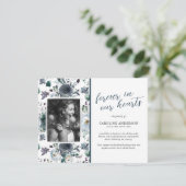 ブルーフローラ写真葬儀サンキューカード サンキューカード (スタンド正面)