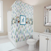 ブルーフローラ冬木の森シャワーカーテン シャワーカーテン (インサイチュ)